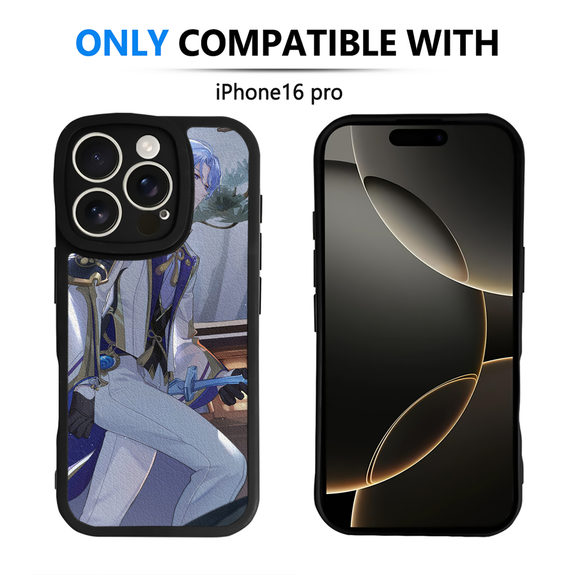 げんし神 genshin 【iPhone 16シリーズ対応】シリコンスマホケース（レザー調） 材質：シリコン